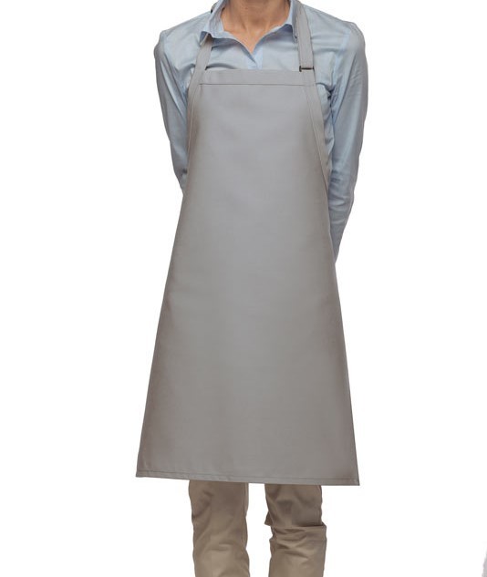 Mid Length Bib Aprons in Silver Gray